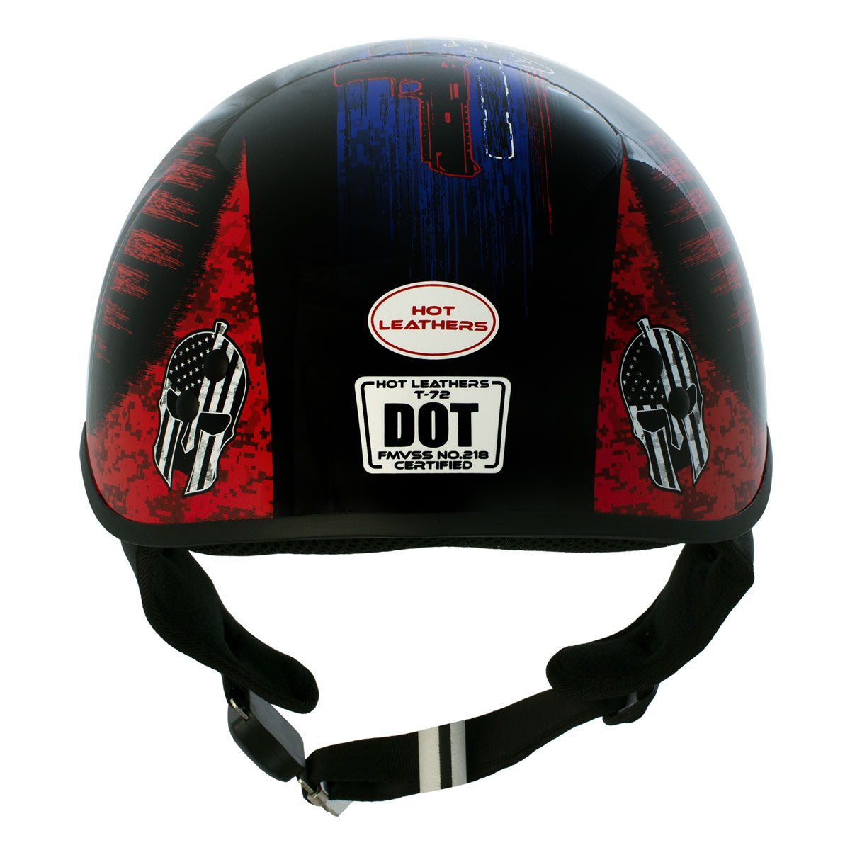 Hot Leathers HLD1044 Gloss Black Warrior Bullet Advanced DOT Skull Hal – Extreme Biker Leather