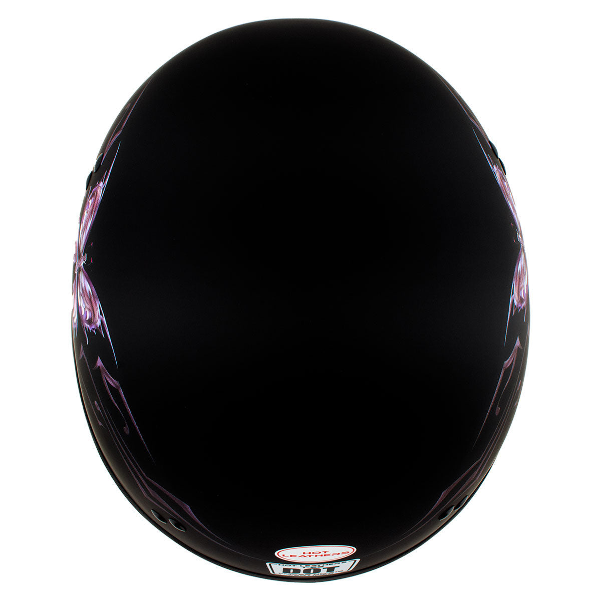 butterfly dot skull cap motorcycle half helmet Hot Leathers HLD1052 DOT Skull Cap Half Helmet
