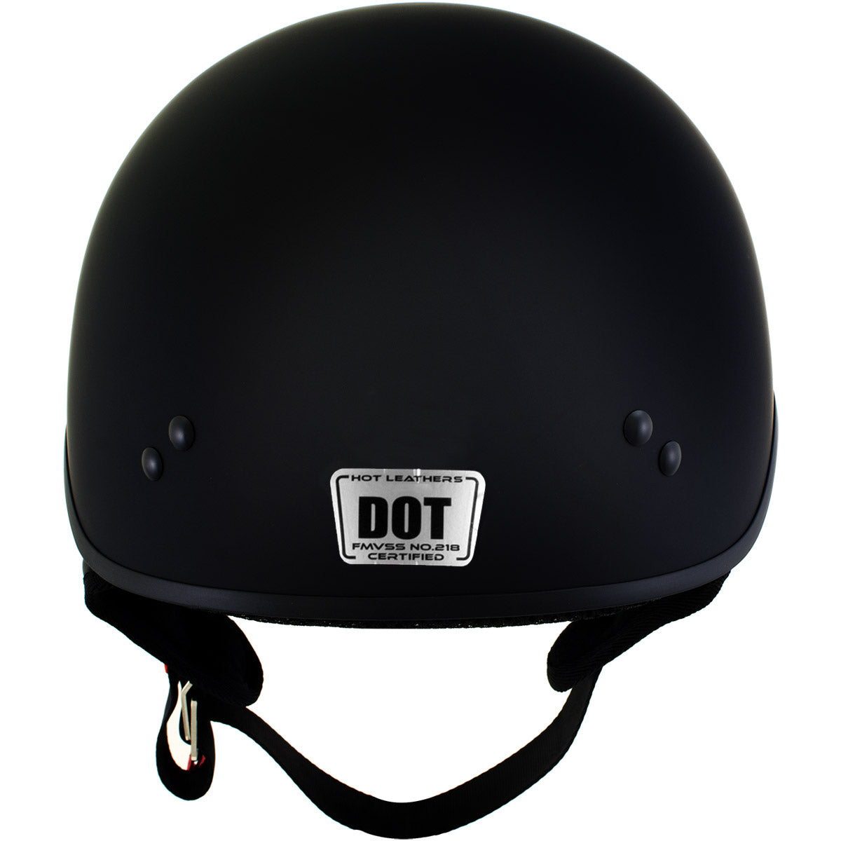 Hot Leathers HLT70 'Stealth' Flat Matte Black Motorcycle DOT Skull Cap Classic Half Helmet