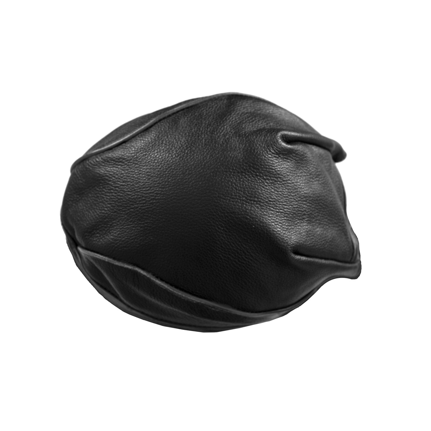 Hot Leathers Black With Gray Rub-Off Seam Medium Weight Leather Headwrap HWL1009