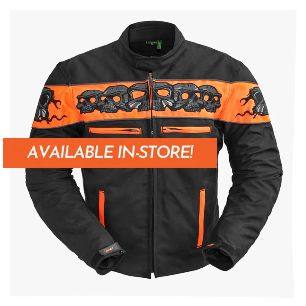 Immortal Men's Motorcycle Textile Jacket Men's Textile Jacket First Manufacturing Company Orange S 