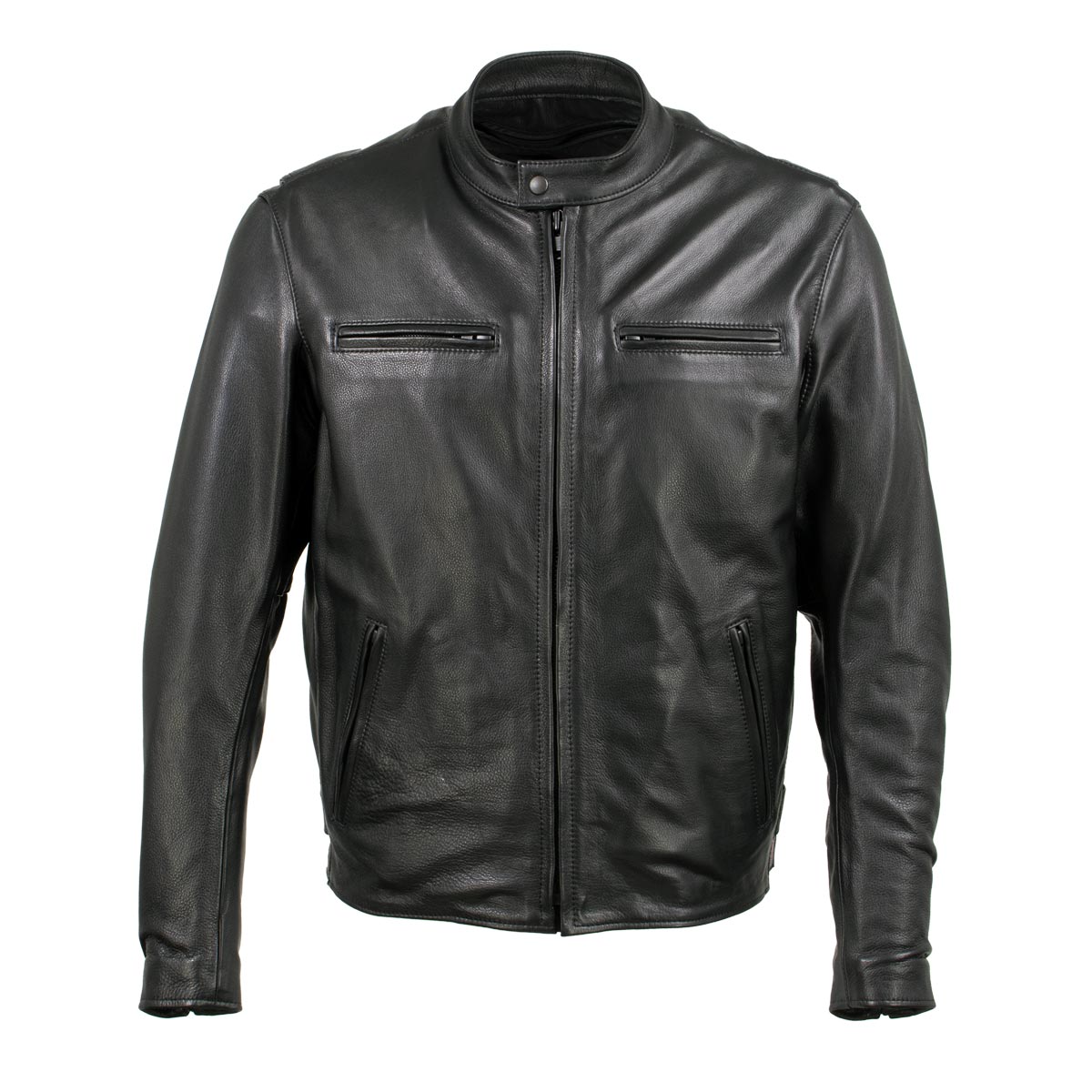 Milwaukee Leather USA MADE MLJKM5001 Men's Black 'Road Racer' Premium Leather Motorcycle Jacket