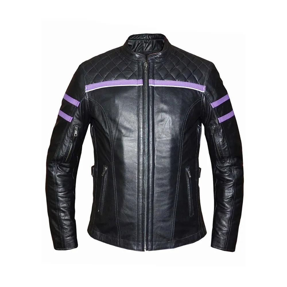Lavender - Ladies Purple Leather Jacket