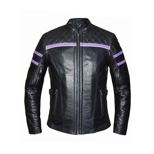 Lavender - Ladies Purple Leather Jacket