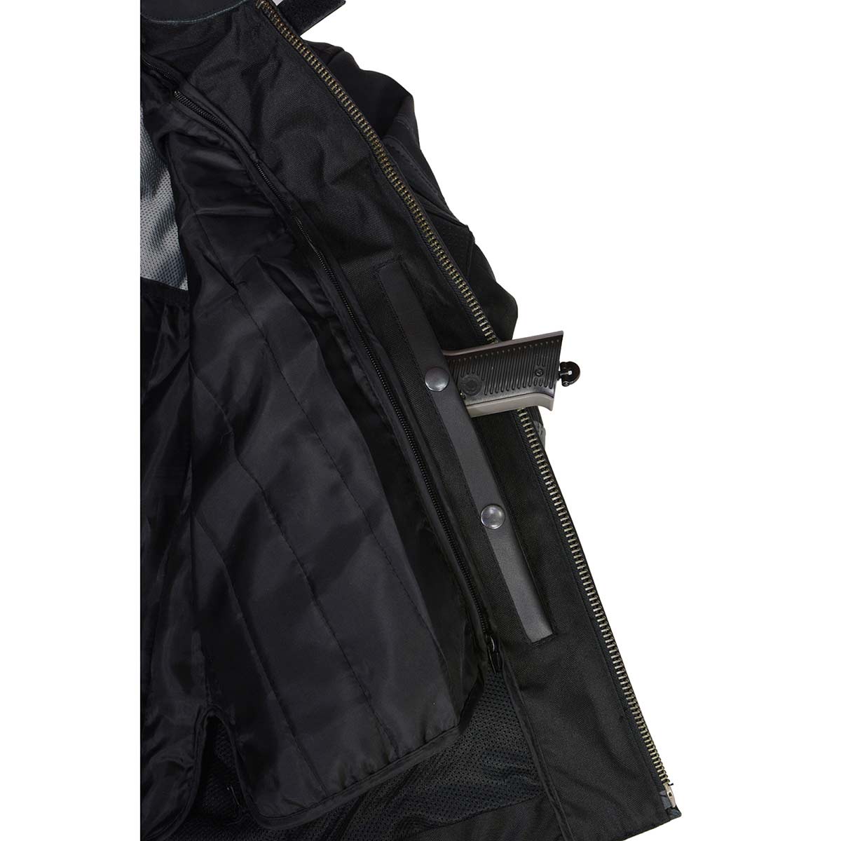 Milwaukee Leather Men's Stryde Black and Grey Matte Finish Racer Leather Motorcycle Jacket - LKM17024