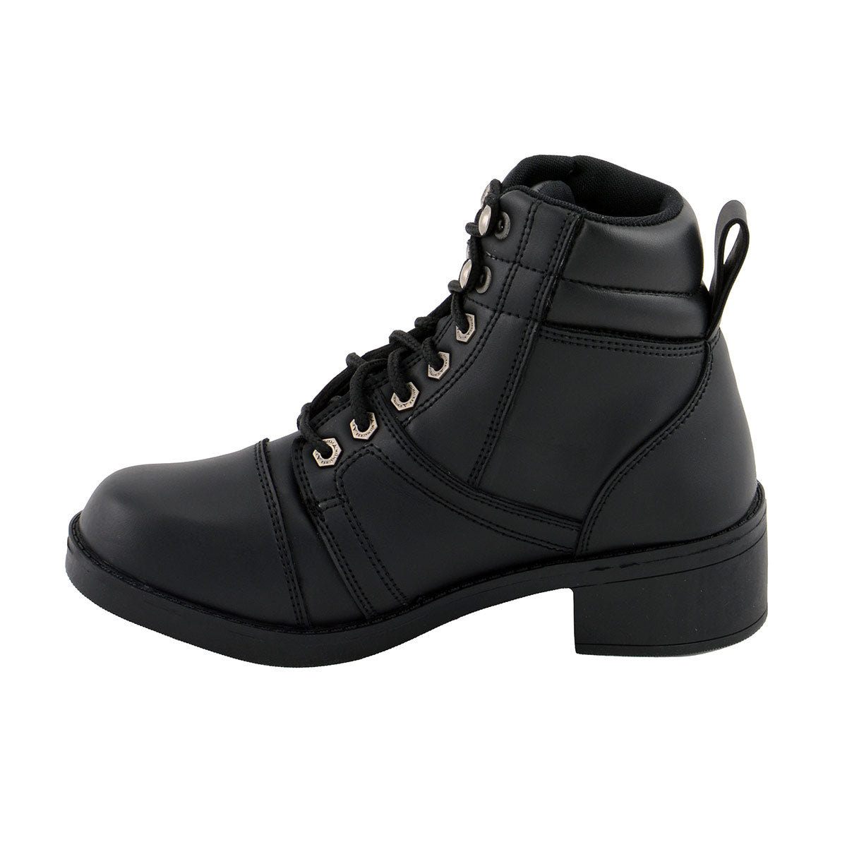 Milwaukee Leather MBK9285 Boys Black Lace-Up Biker Style Boots