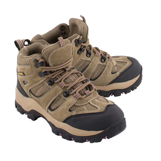 Milwaukee Leather MBL9496 Women's Brown Leather Lace-Up Waterproof Outdoor Hiking Boots | Shoes