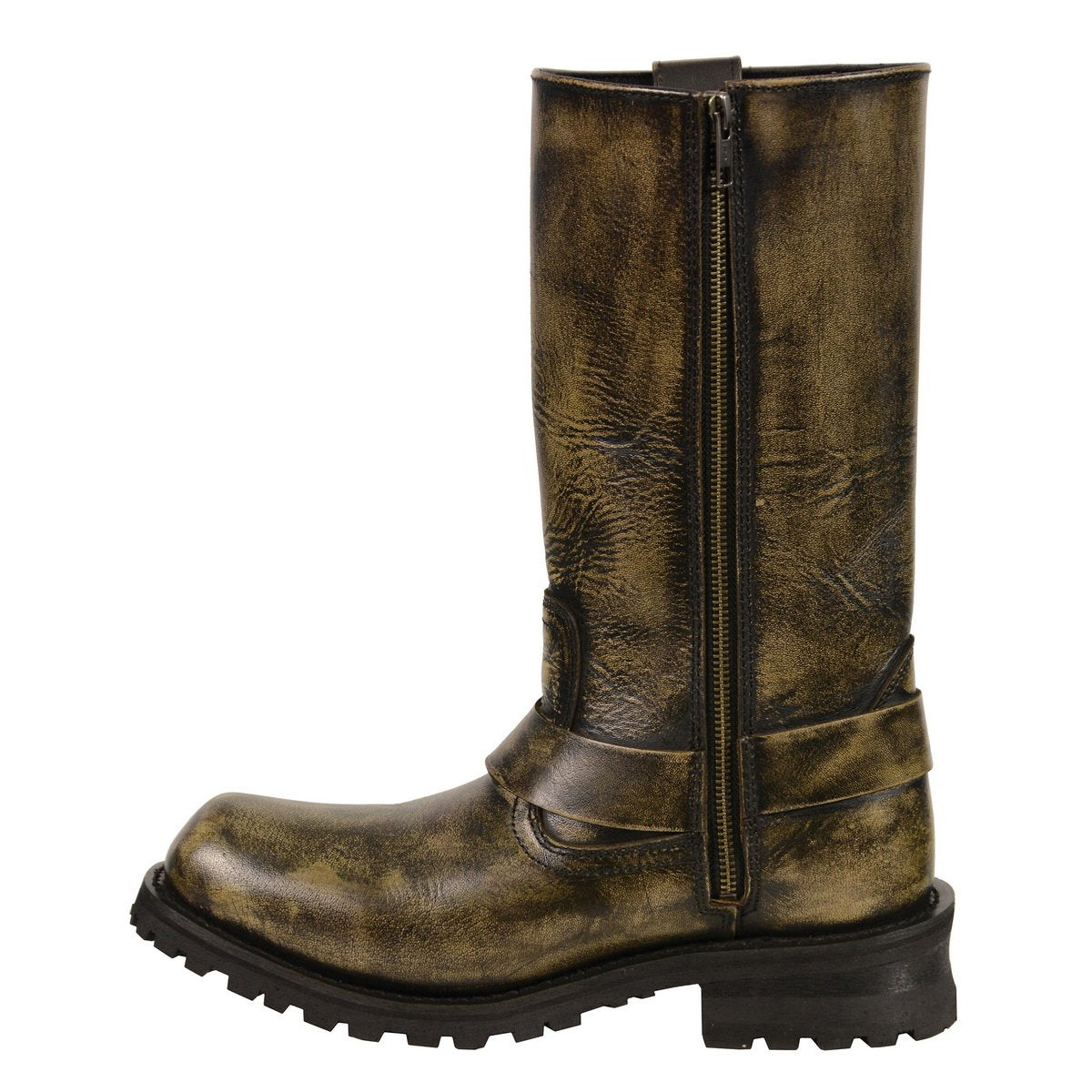Milwaukee Leather Men's Distressed Brown Leather Classic 11-Inch