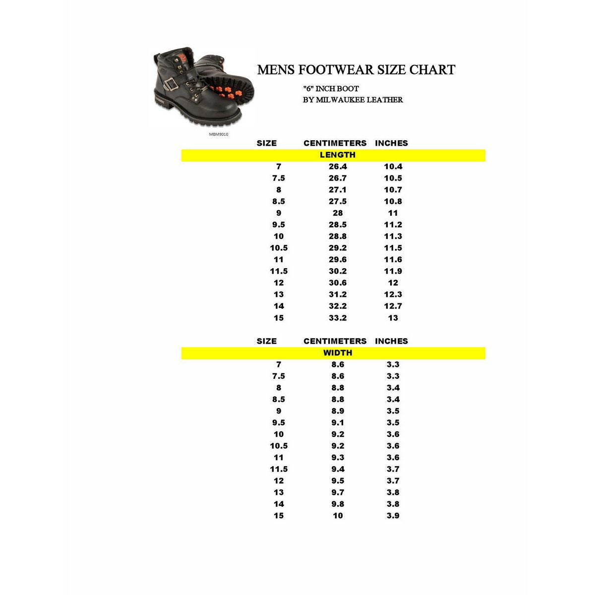 Milwaukee Leather Men's Wide-Width Classic Black Leather Lace-Up 6-inch Engineer Boots with Side Buckle MBM9010W