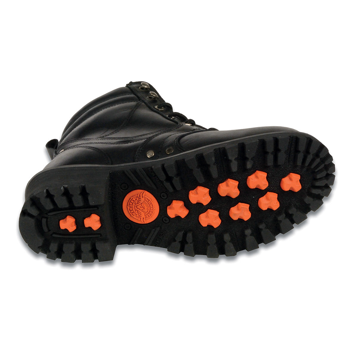 Milwaukee Leather Men's Black Leather 6-inch Lace-Up Motorcycle