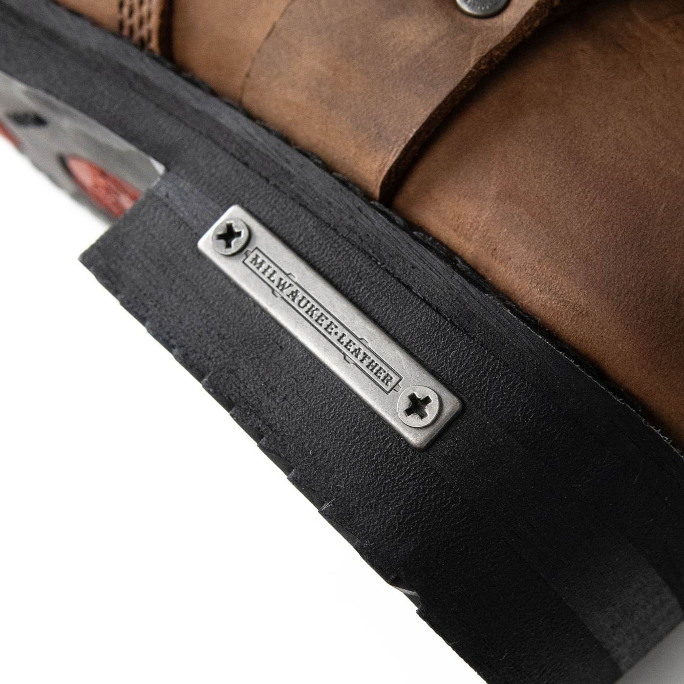 Milwaukee Leather Men's Copper Ridge Brown Suede Motorcycle Harness Boots - MBM9053