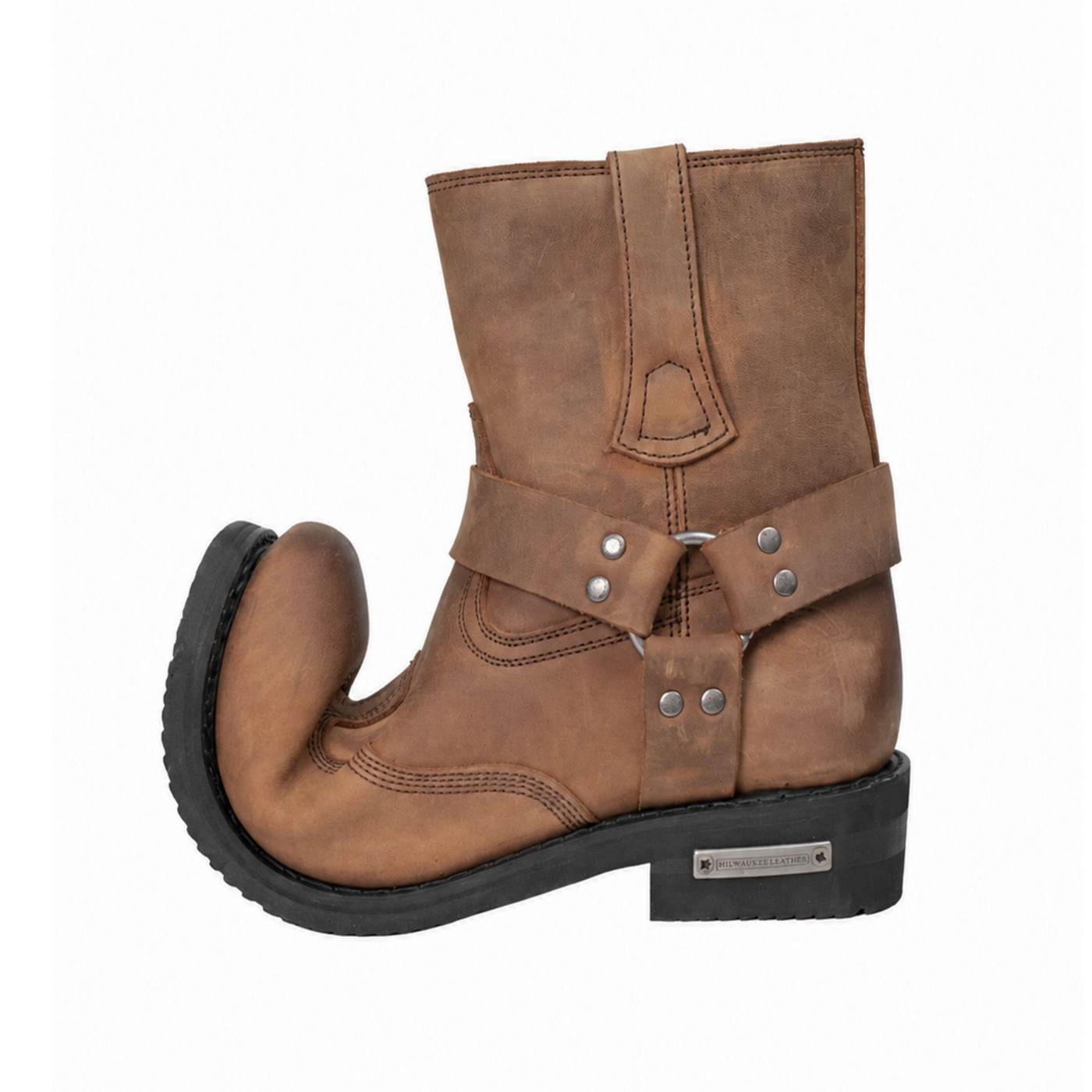 Milwaukee Leather Men's Copper Ridge Brown Suede Motorcycle