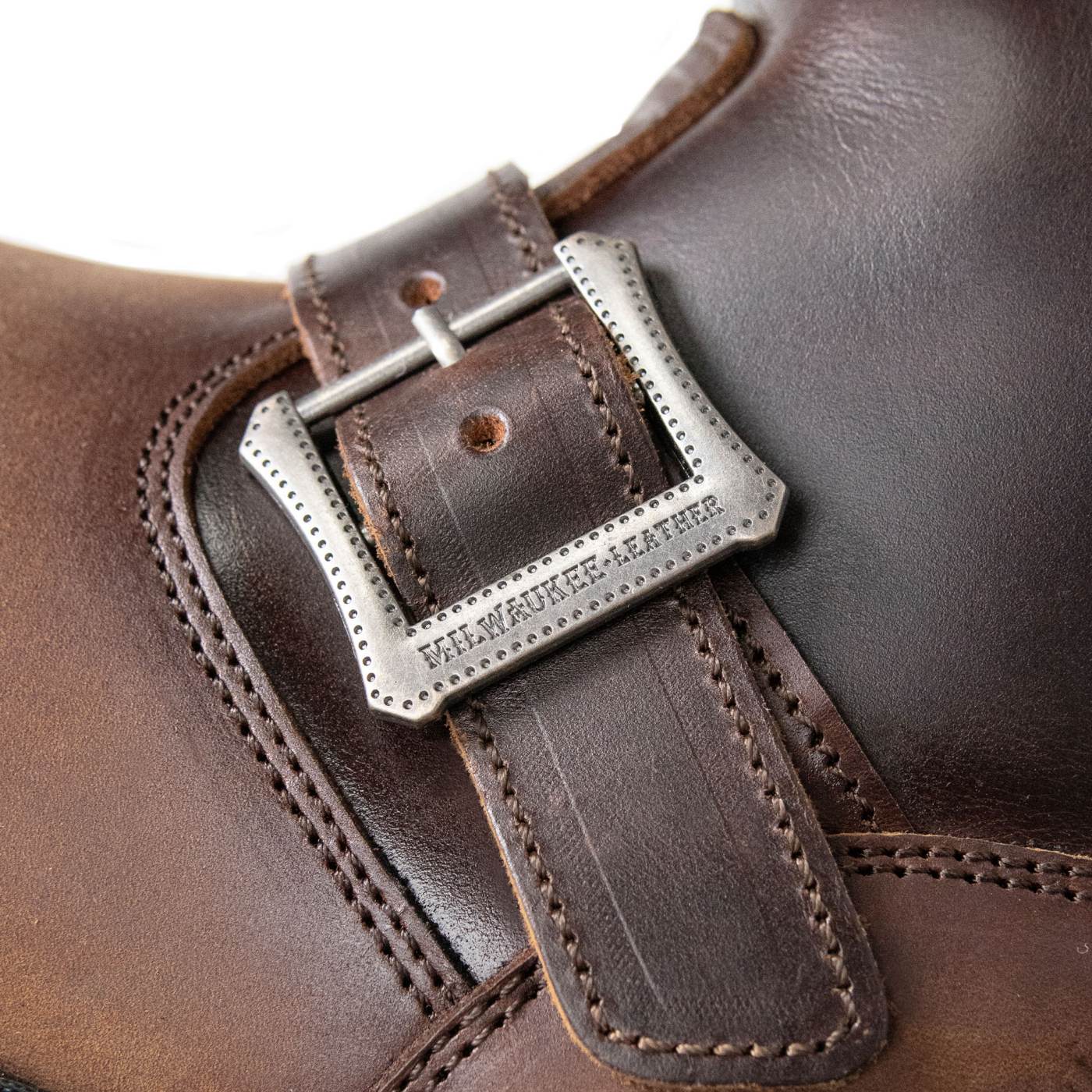 Milwaukee Leather Men's Copper Forge Dark Brown Engineer Motorcycle Boots w/ Flex Toe - MBM9058