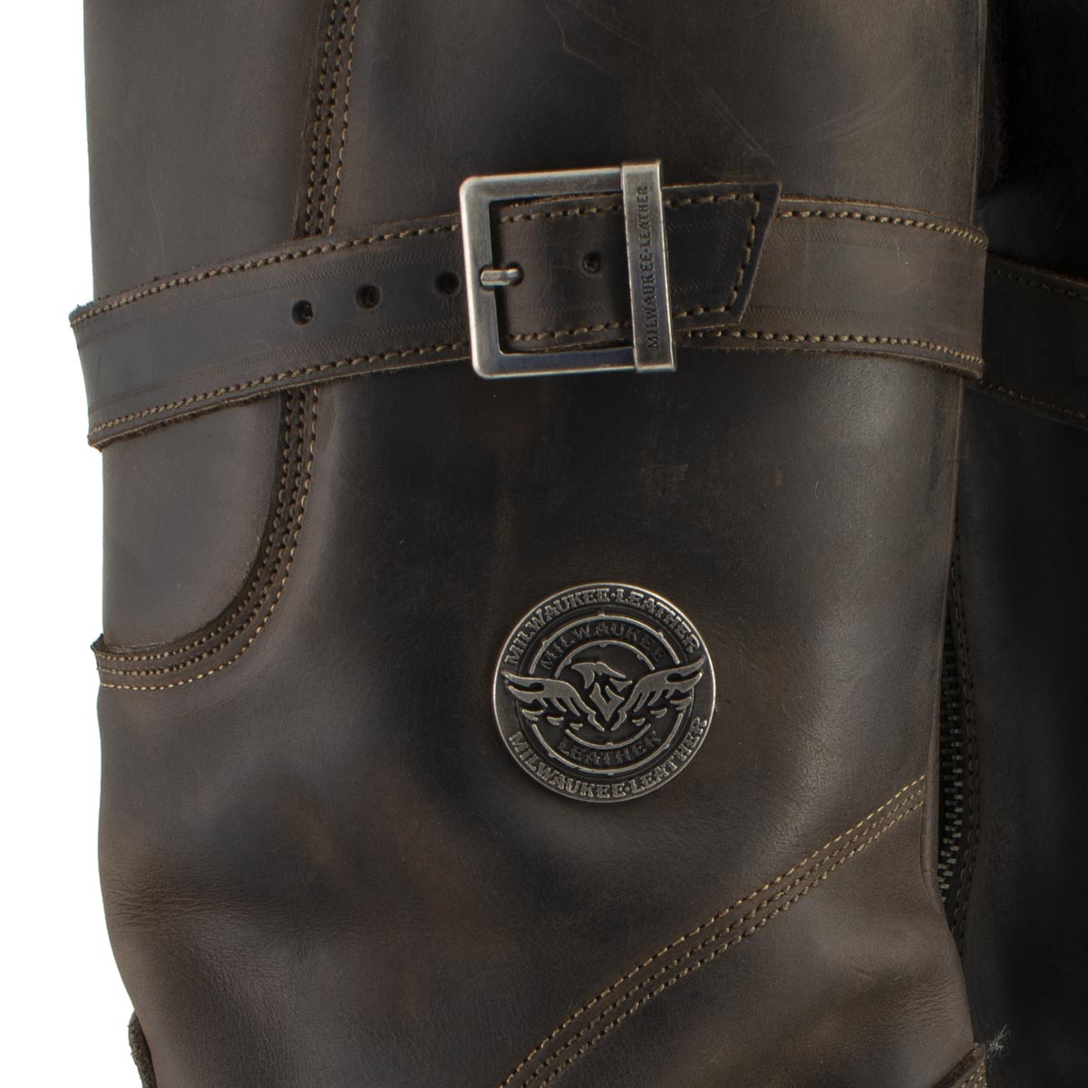 Milwaukee Leather MBM9063 Men's Classic Distressed Brown Leather Motorcycle Engineer Riding Biker Boots