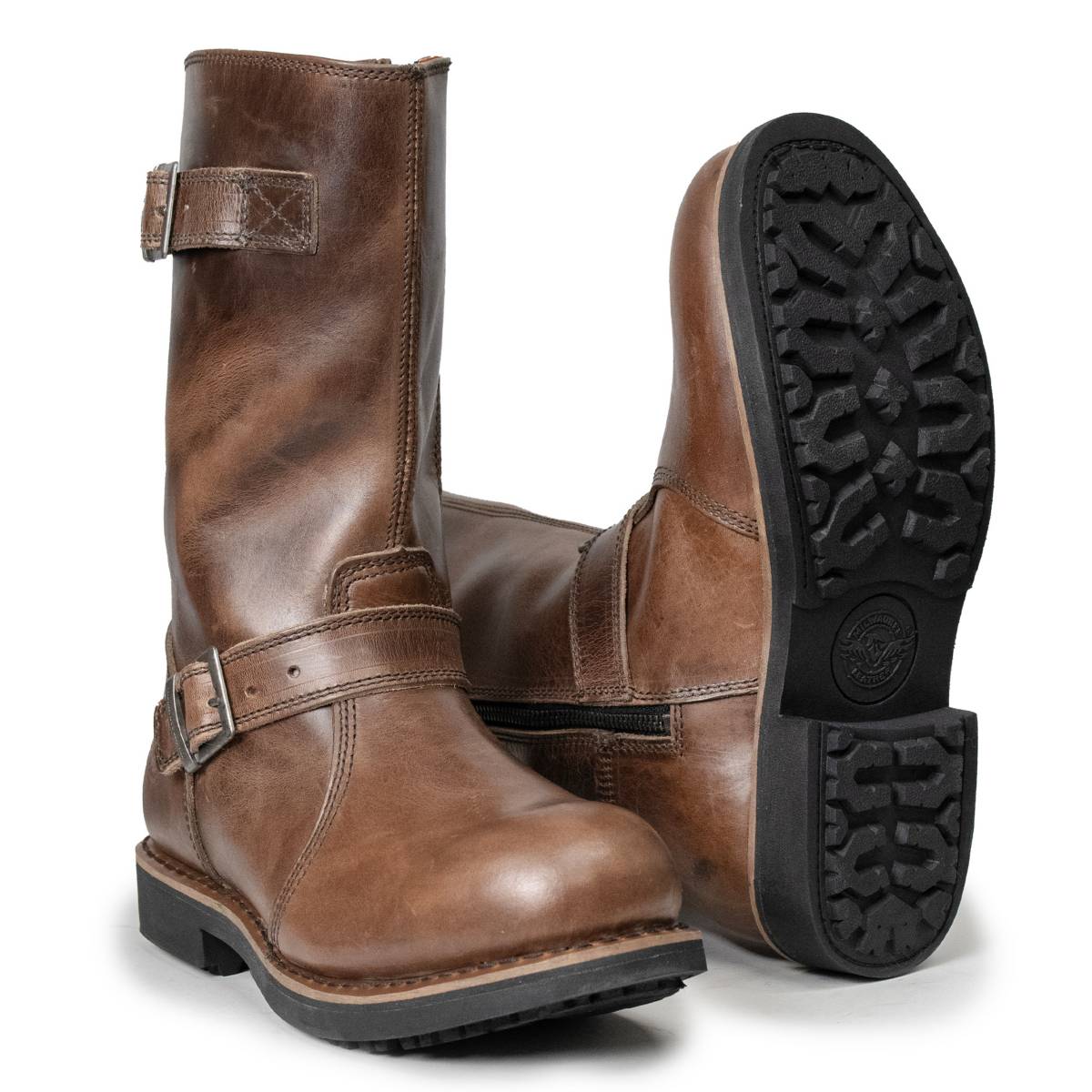 Milwaukee Leather MBM9064 Men's Antique Ridge Classic Brown Engineer Motorcycle Boots