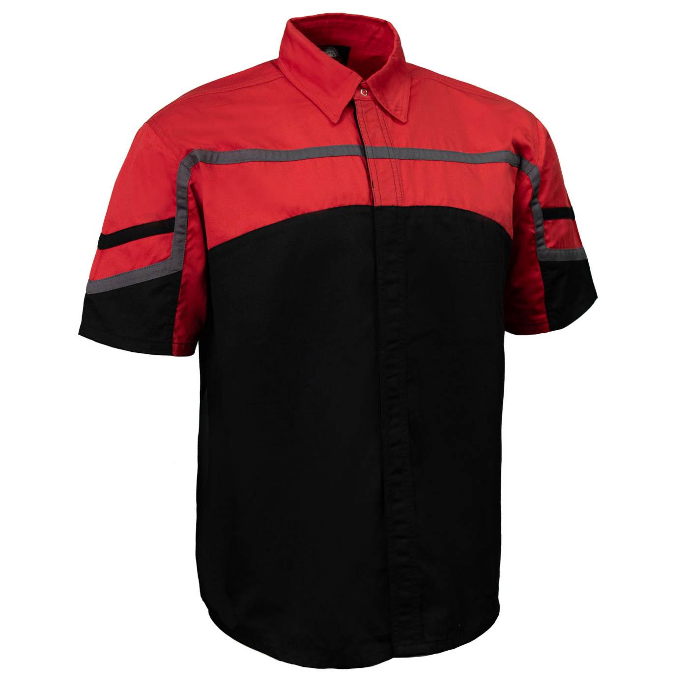 MMCC Men’s Torque Shift Reflective Mechanic Work Shirt - Concealed Closure - 50/50 Cotton Poly Blend - MDM11617