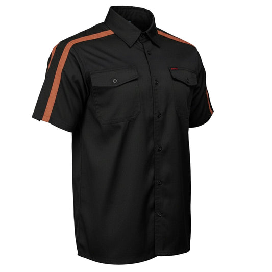 MMCC Men's Track Mark Classic Mechanic Button Up Shirt - Dual Chest Pockets - Microfiber Panel - MDM11623