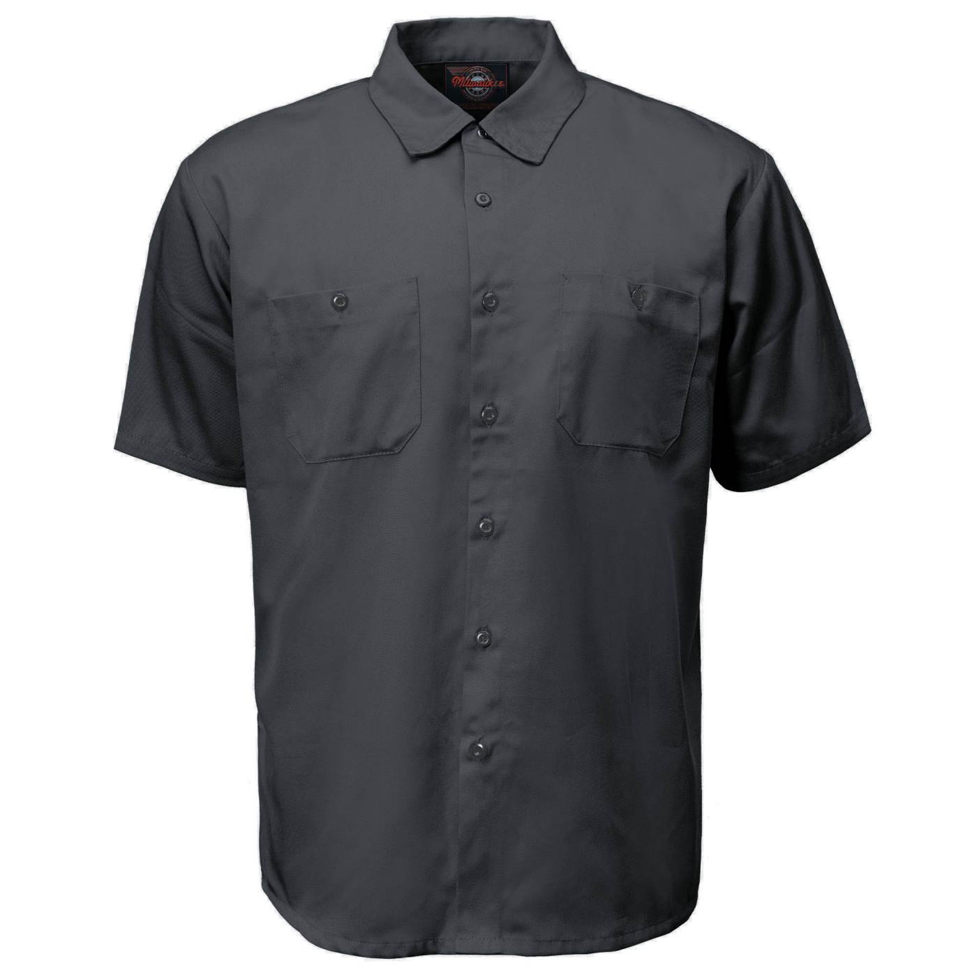 MMCC Men's Charcoal Super Duty Classic Mechanic Button Up Shirt - 2 Chest Pockets - Microfiber Panel - MDM11687