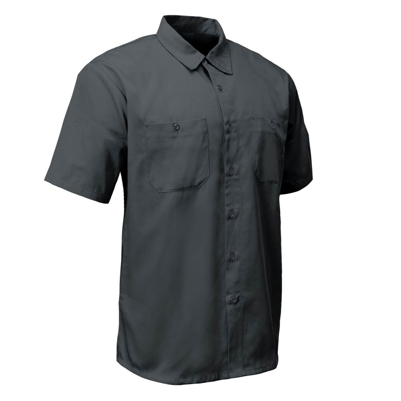 MMCC Men's Charcoal Super Duty Classic Mechanic Button Up Shirt - 2 Chest Pockets - Microfiber Panel - MDM11687