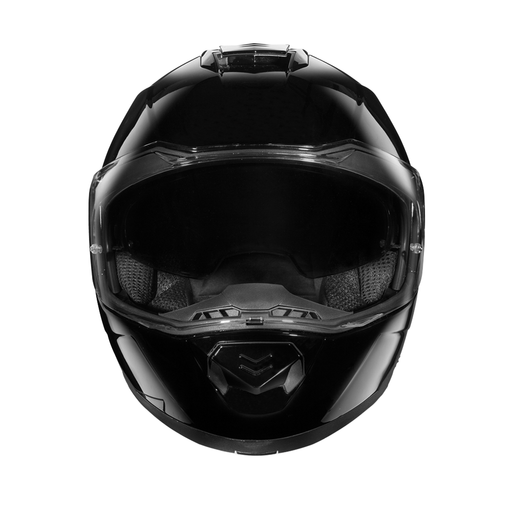 Daytona Glide Modular Motorcycle Helmet - DOT Approved, Bluetooth Ready, Dual Visor, Men/Women/Youth - Hi-Gloss Black