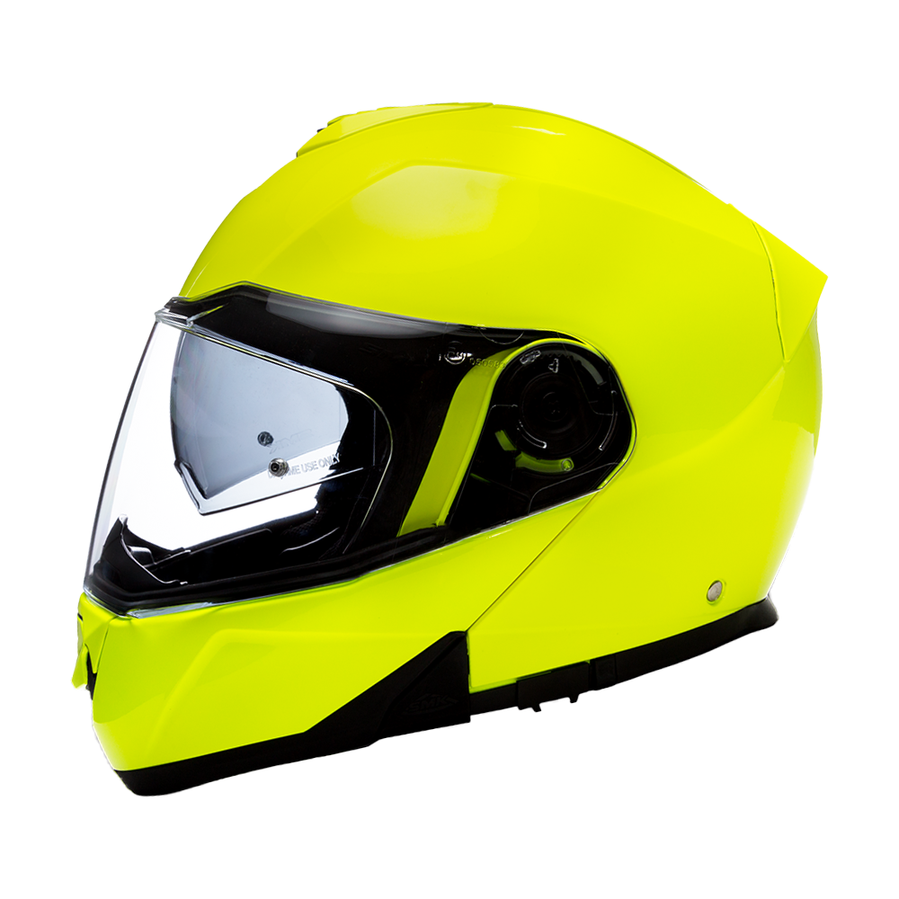 Daytona Glide Modular Motorcycle Helmet - DOT Approved, Bluetooth Ready, Dual Visor, Men/Women/Youth - Fluorescent Yellow