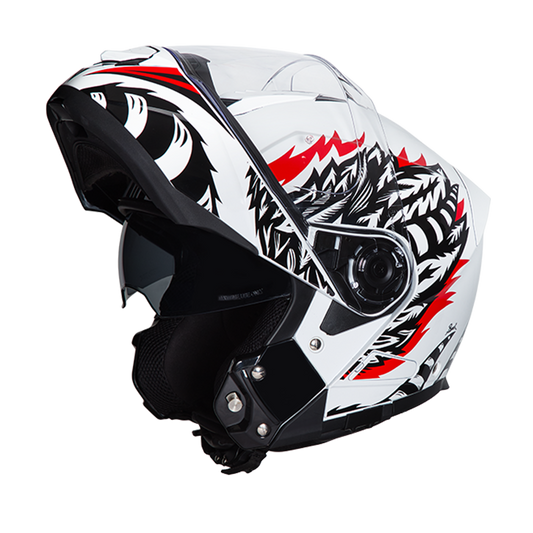 Daytona Glide Modular Motorcycle Helmet - DOT Approved, Bluetooth Ready, Dual Visor, Men/Women/Youth - W/ Phoenix