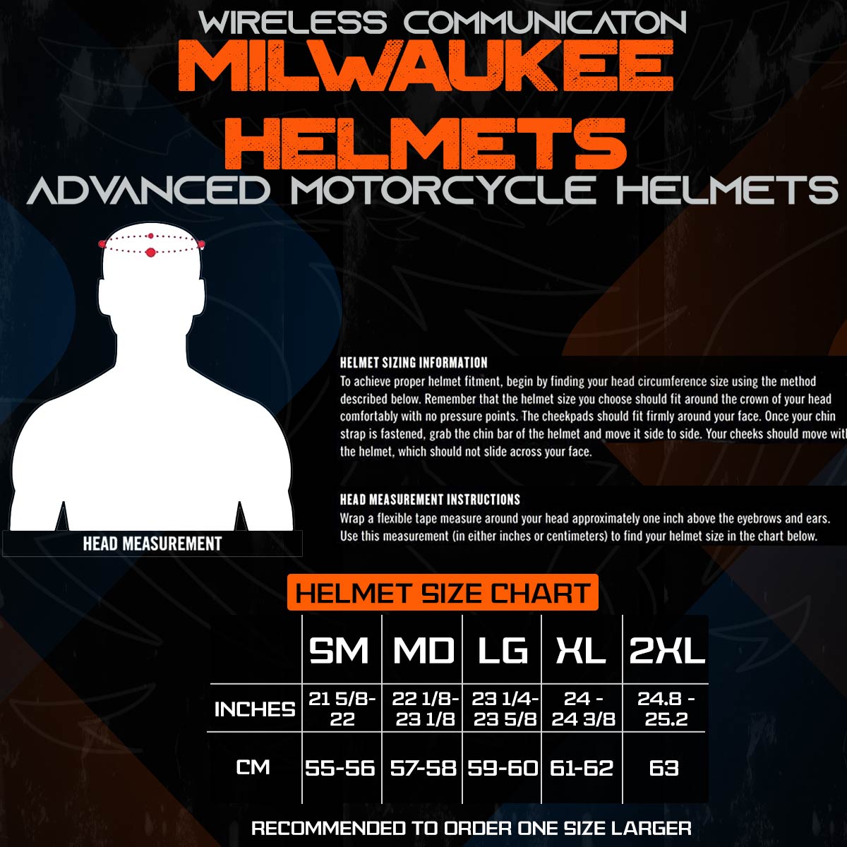 Milwaukee Helmets H510 Gloss Black Chit-Chat Full Face Wireless Motorcycle Helmet-Stream Music-Phone Calls