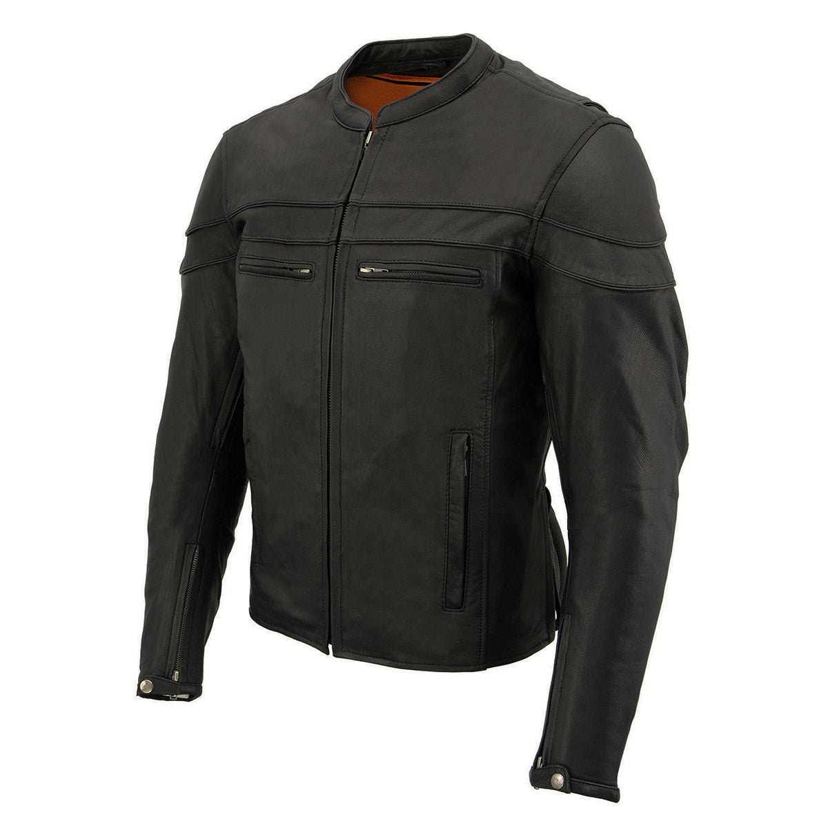 Milwaukee Leather ML1408 Men's Black 'Savage' Sporty Crossover Leather Jacket