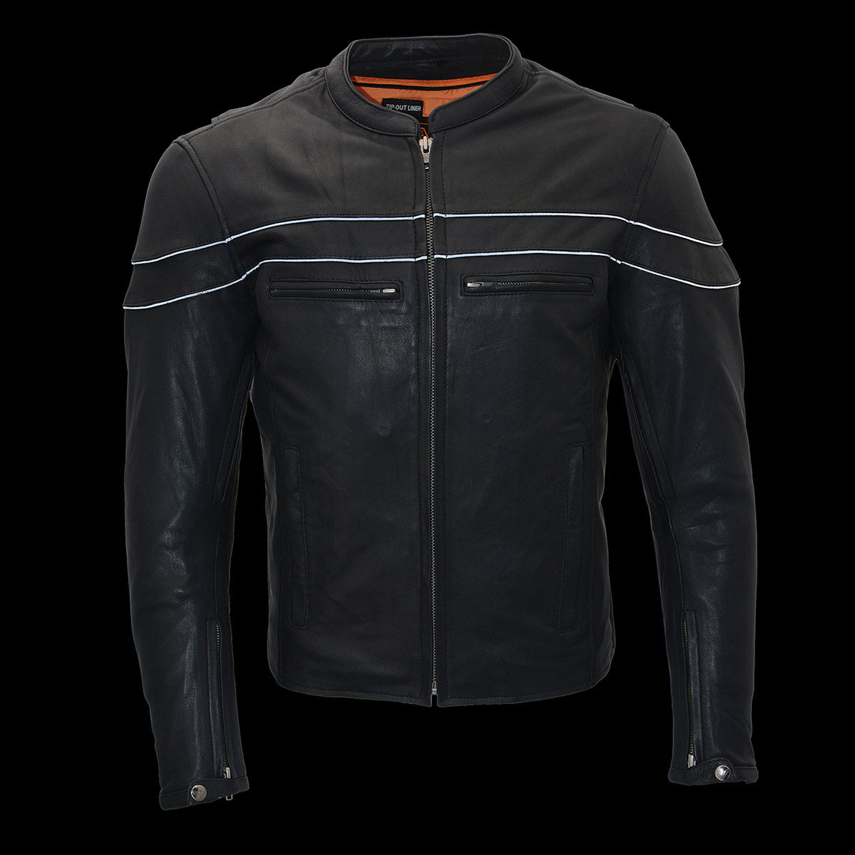 Milwaukee Leather ML1408 Men's Black 'Savage' Sporty Crossover Leather Jacket