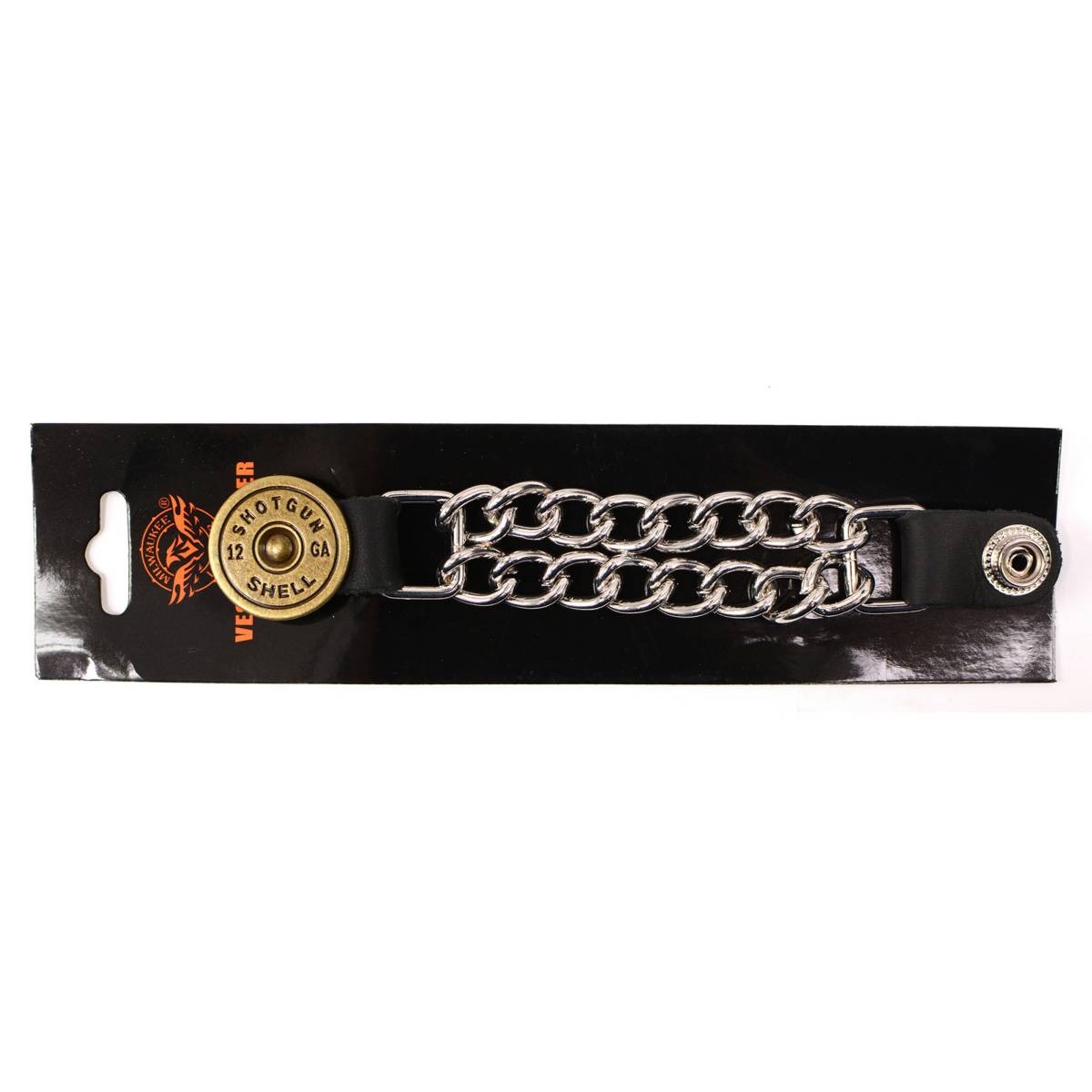 Shell Bells Milwaukee Milwaukee Leather 12 Gauge Shell Medallion Vest Extender - Double Chro ...