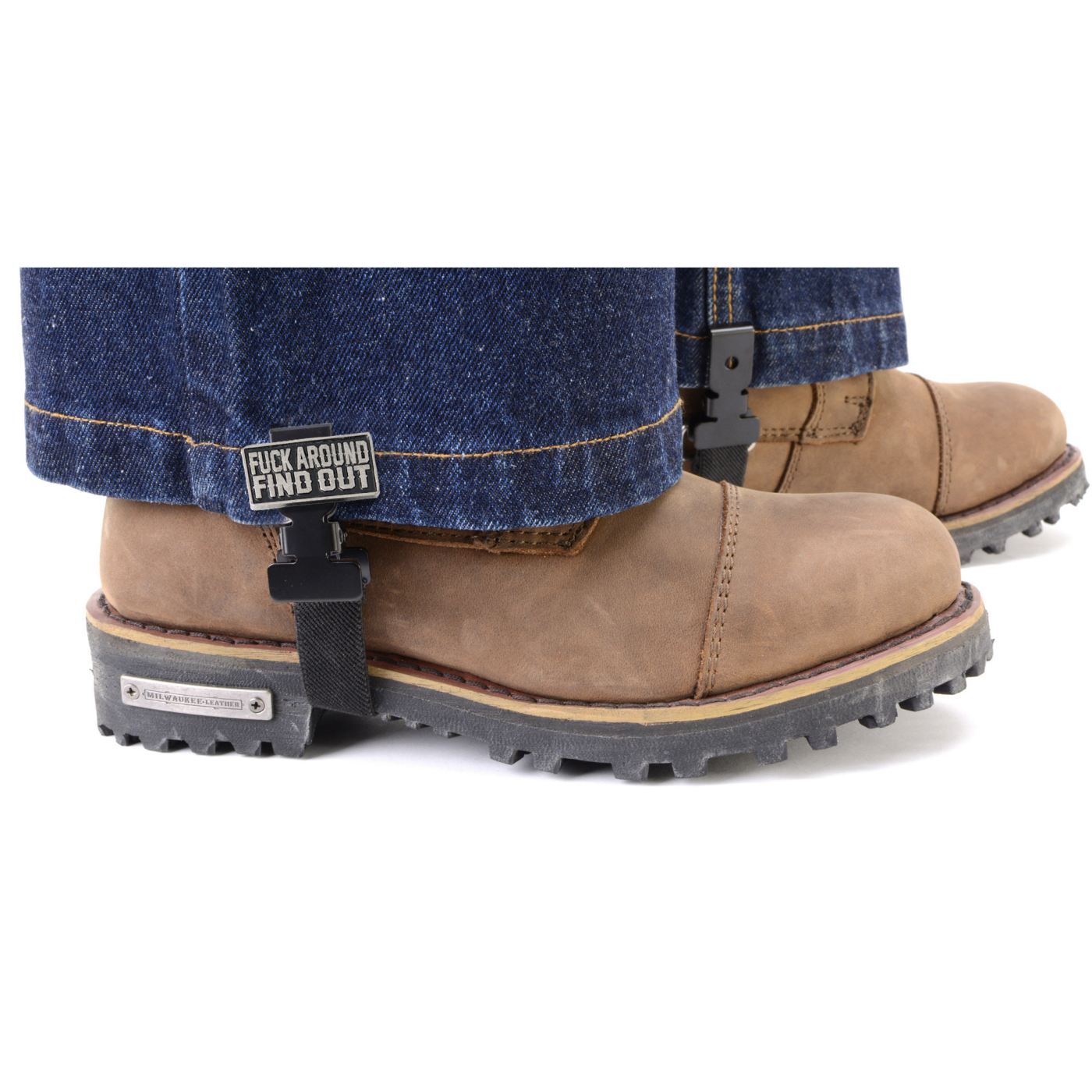 Milwaukee Leather MLA4013 FAFO Motorcycle Biker Elastic Bungee Clips for Chaps or Pants (Set of 2)