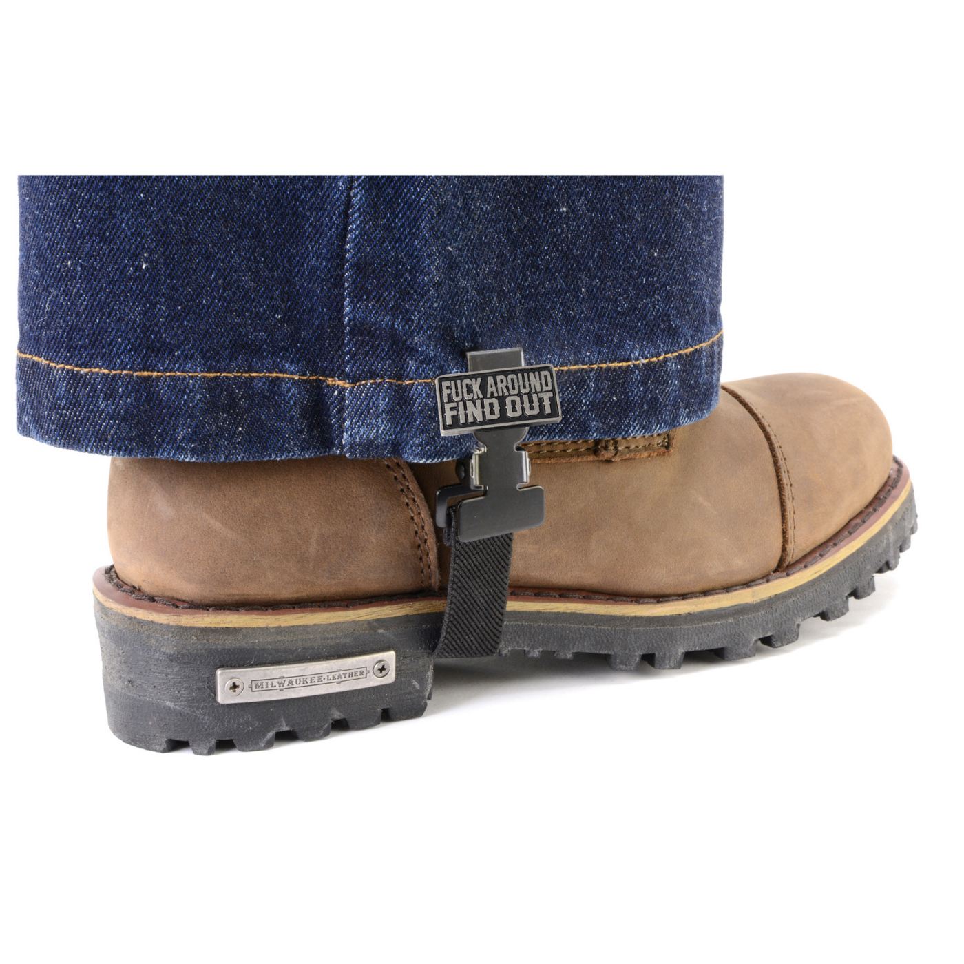 Milwaukee Leather MLA4013 FAFO Motorcycle Biker Elastic Bungee Clips for Chaps or Pants (Set of 2)