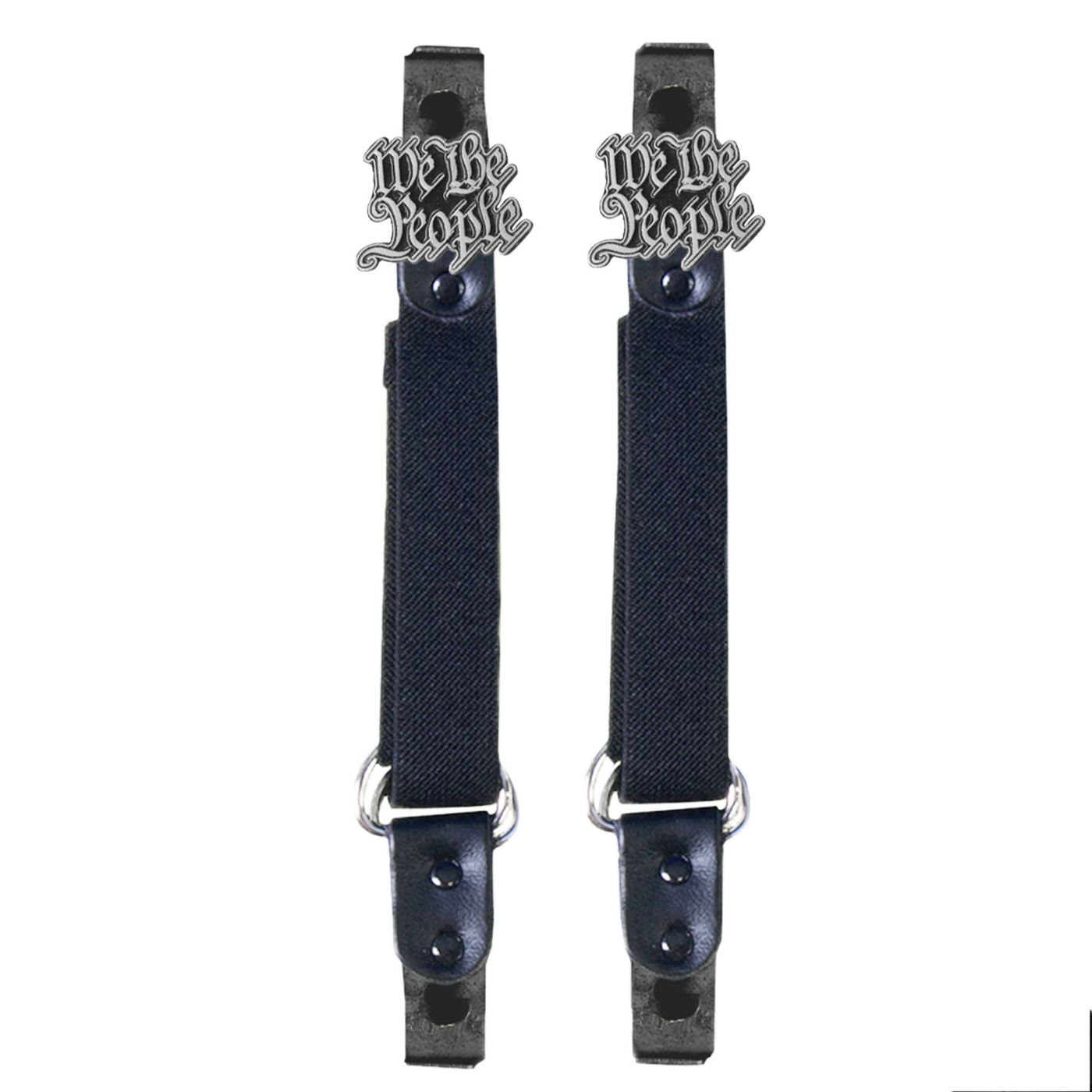 Milwaukee Leather MLA4014 We The People Motorcycle Biker Elastic Bungee Clips for Chaps or Pants (Set of 2)