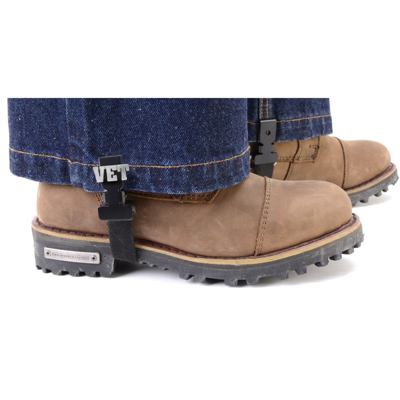 Milwaukee Leather MLA4017 VET Motorcycle Biker Elastic Bungee Clips for Chaps or Pants (Set of 2)