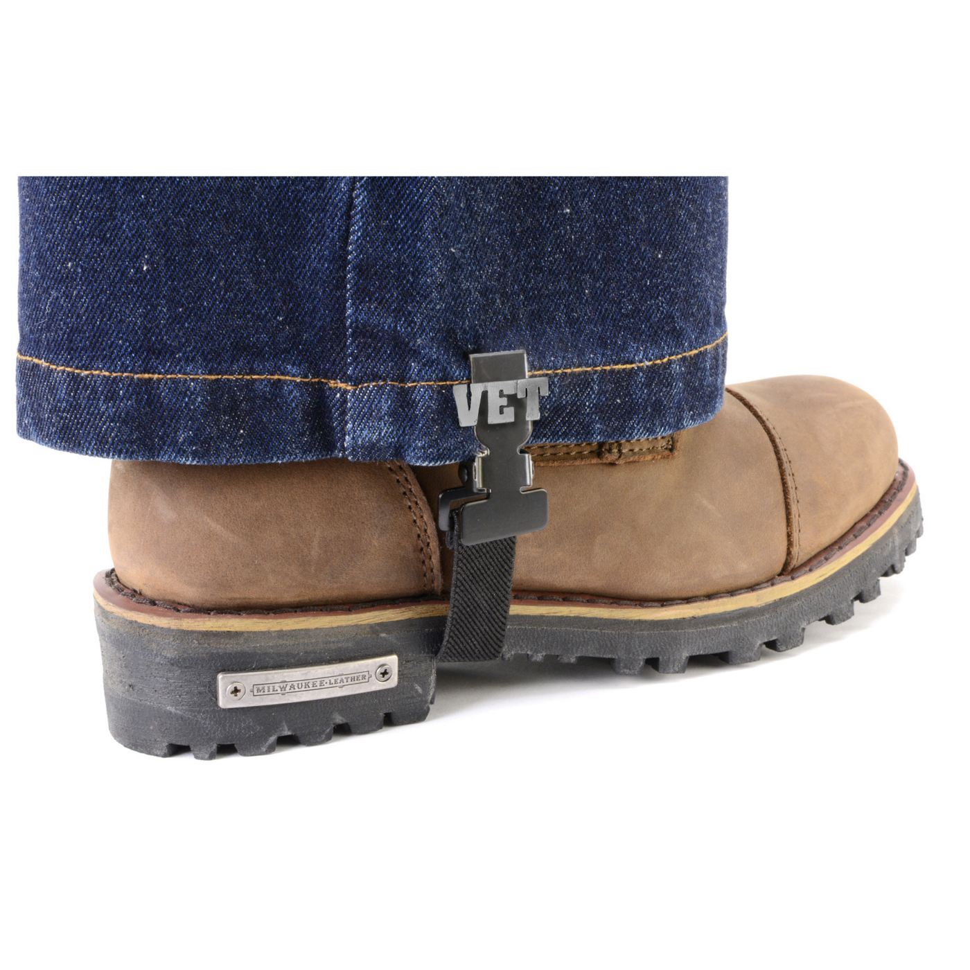 Milwaukee Leather MLA4017 VET Motorcycle Biker Elastic Bungee Clips for Chaps or Pants (Set of 2)