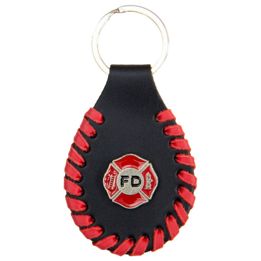 Milwaukee Leather Fire Department Pewter Emblem Key Chain - MLA9503