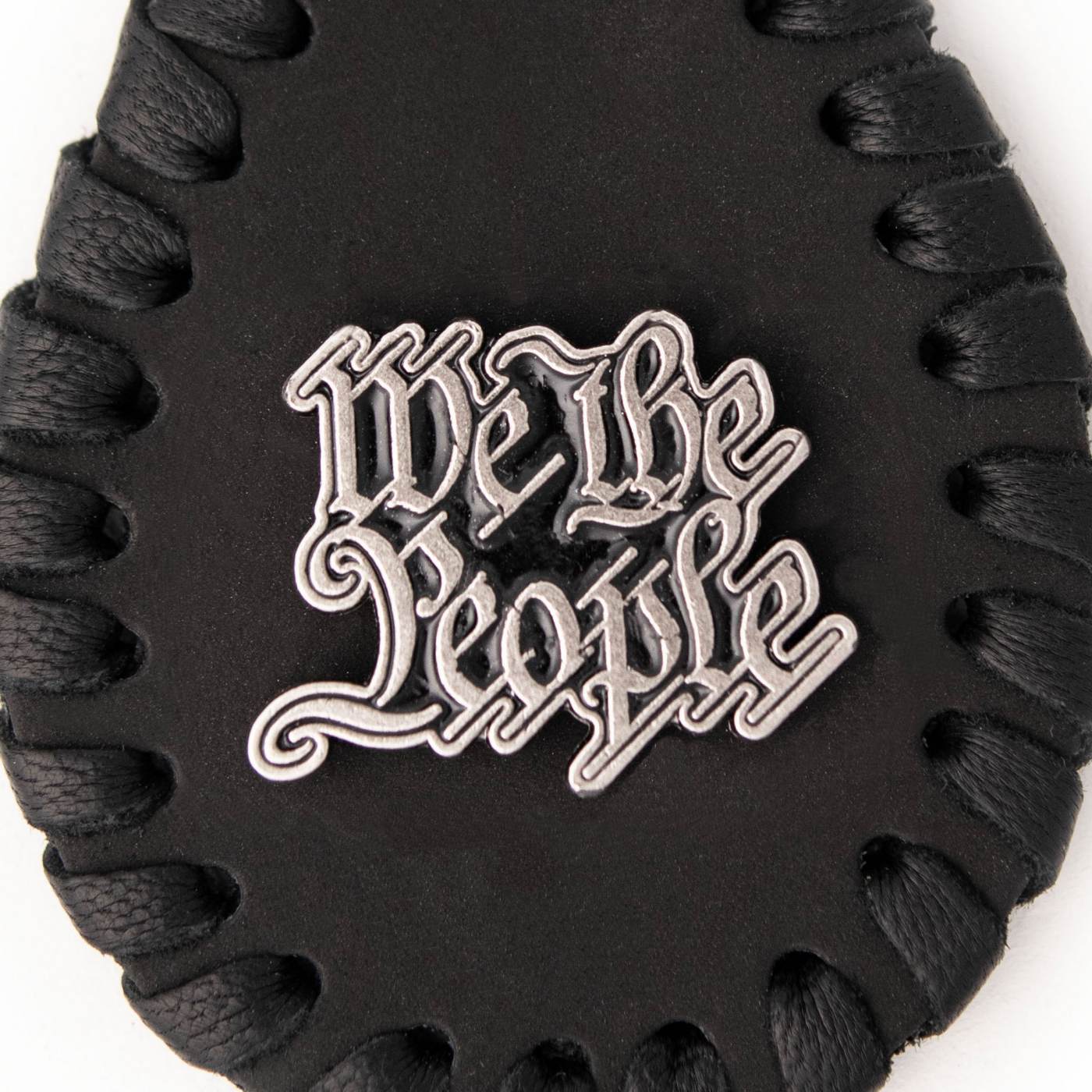 Milwaukee Leather Black We The People Pewter Emblem Key Chain - MLA9513