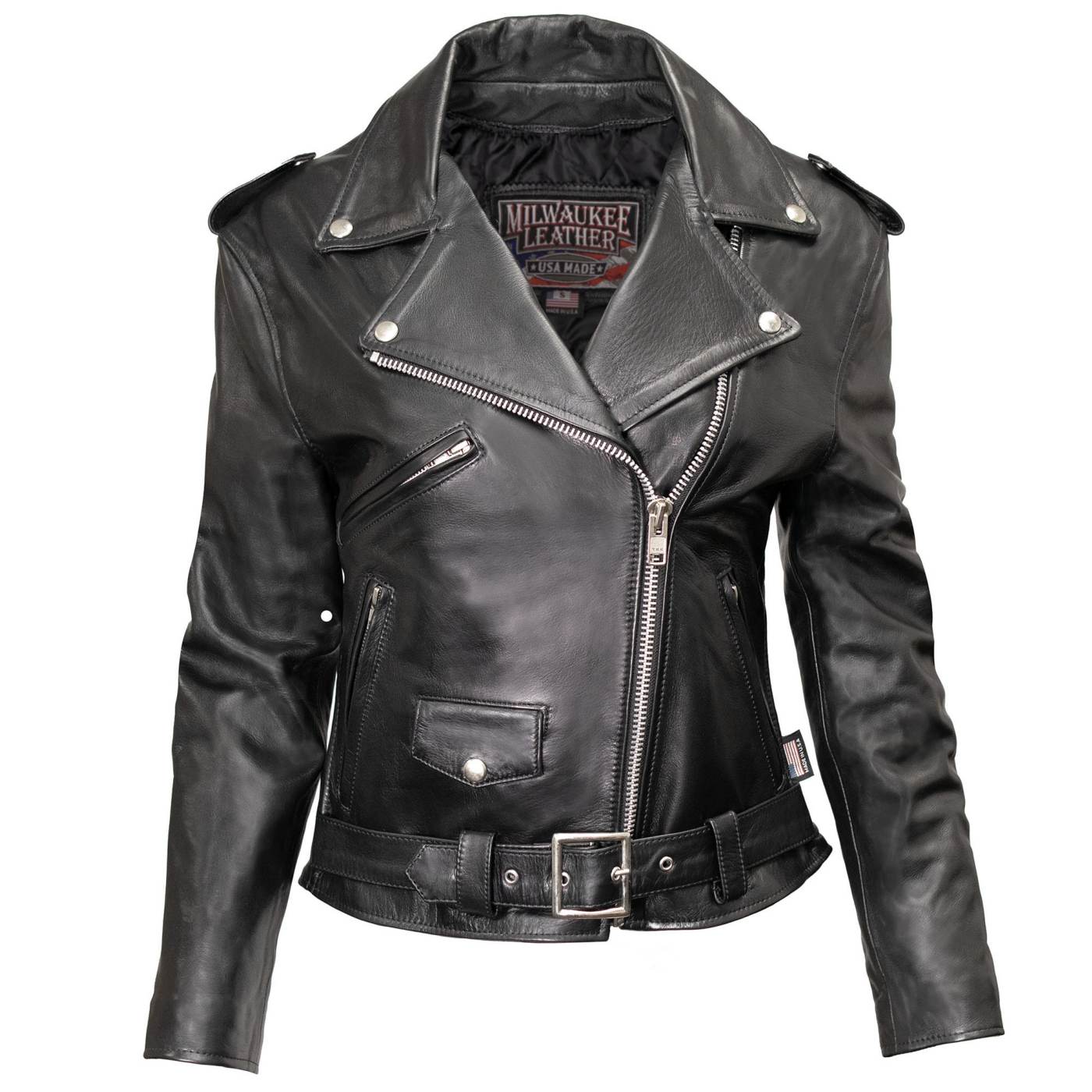 Milwaukee Leather USA MADE MLJKL5004 Women's Black The Flaunt