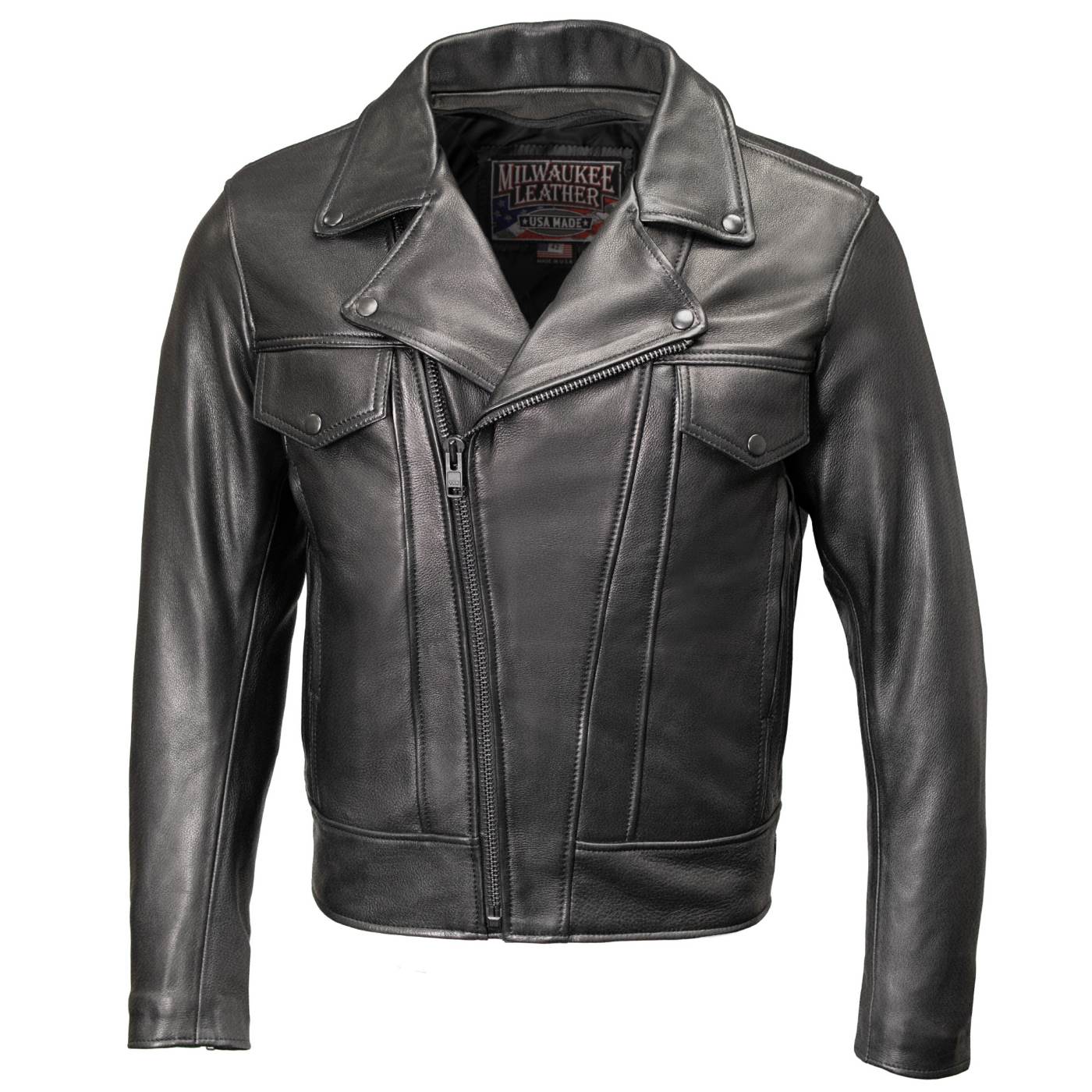 Milwaukee Leather USA MADE MLJKM5008 Men's Black Revolve Premium