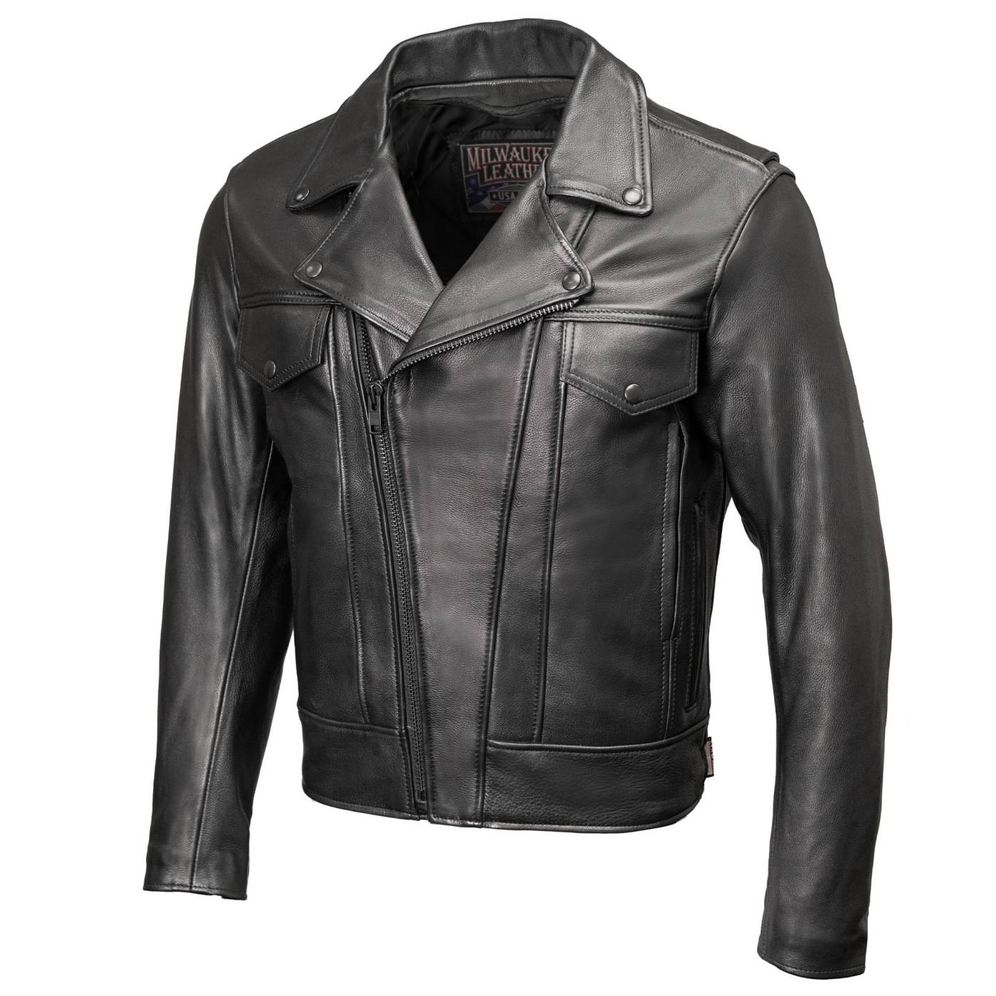 Milwaukee Leather USA MADE MLJKM5008 Men's Black Revolve Premium