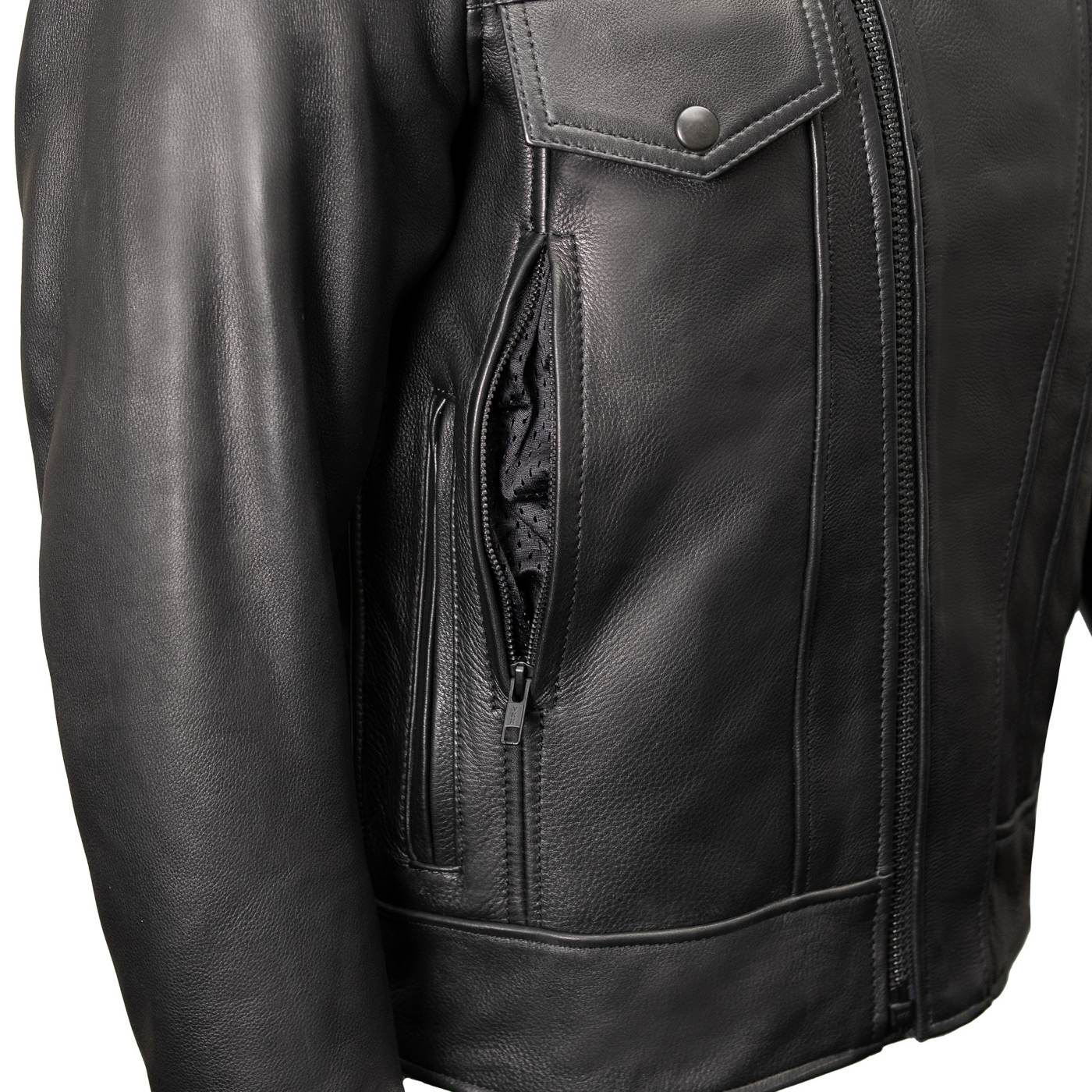 Milwaukee Leather USA MADE MLJKM5008 Men's Black Revolve Premium