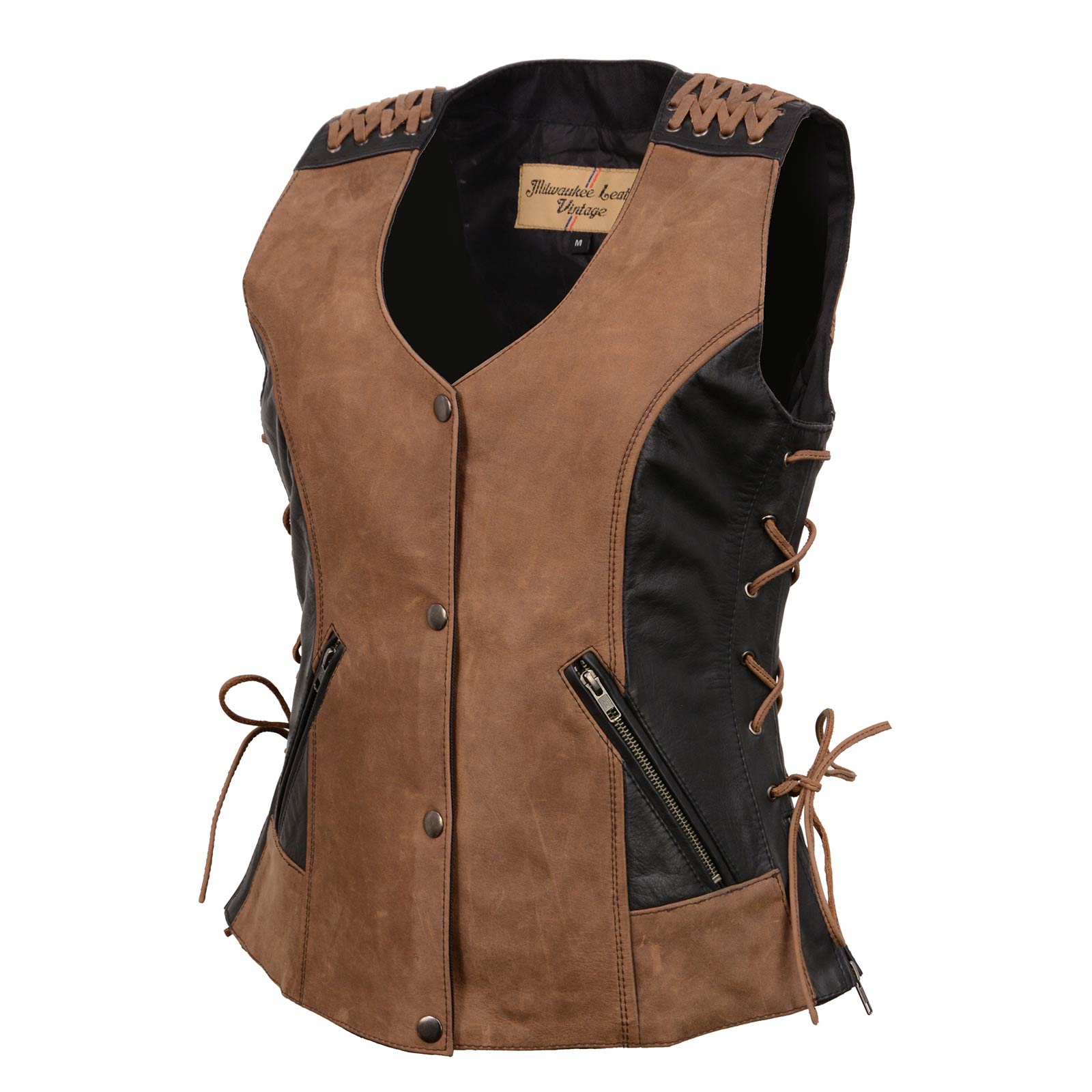 Milwaukee Leather Women's MLL4509 Smoocher Two Tone Crazy Horse