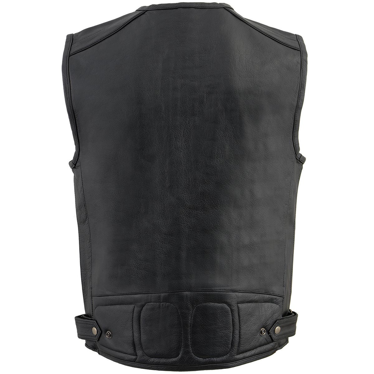 Milwaukee Leather MLM3580 Men's Black ‘Super Utility-Multi Pocket Vest’ Motorcycle Biker Leather Vest