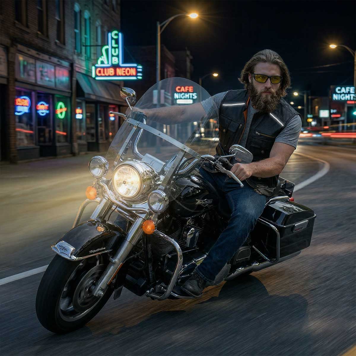 Milwaukee Leather MLM3580 Men's Black ‘Super Utility-Multi Pocket Vest’ Motorcycle Biker Leather Vest