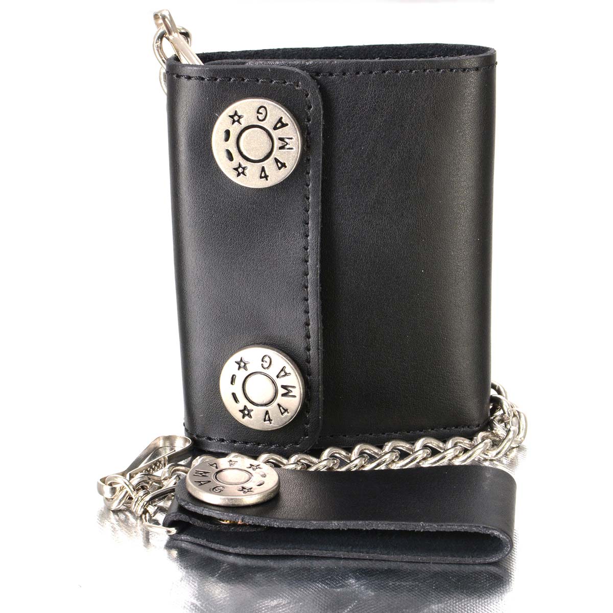 Milwaukee Leather MLW7822 Men's 4.25” Leather Bi-Fold Biker Wallet