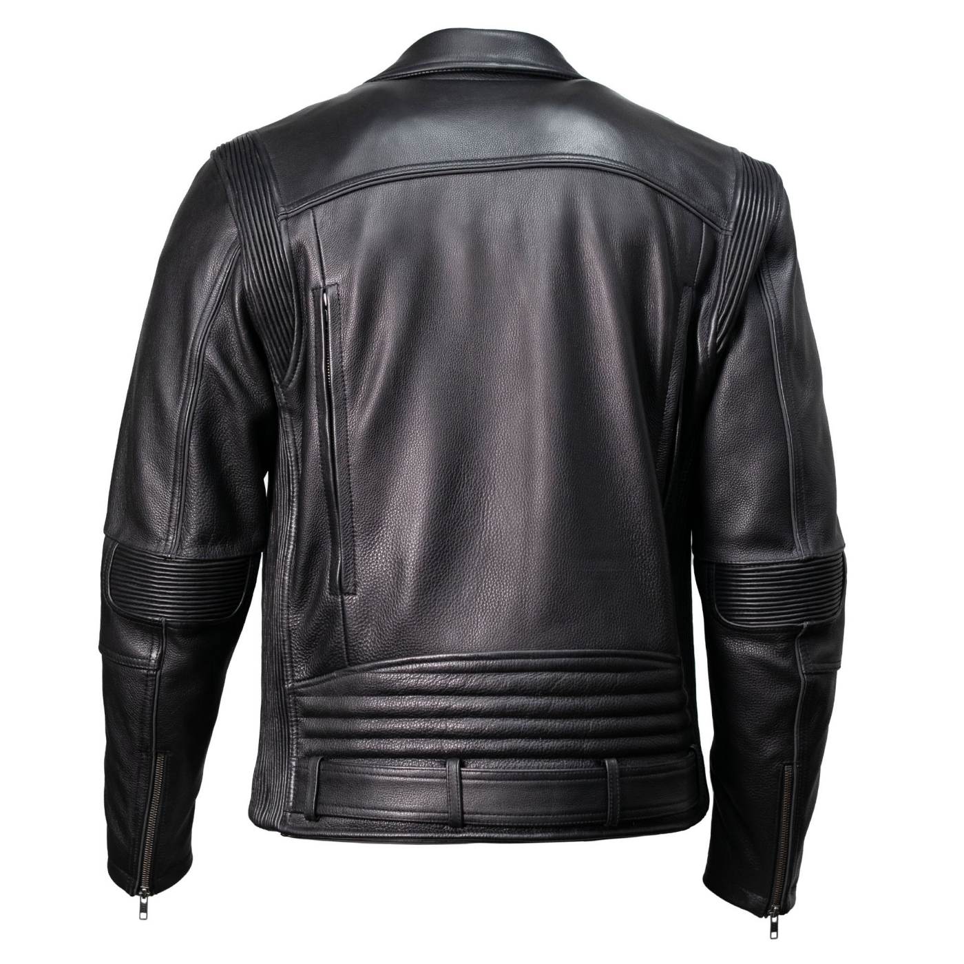 Milwaukee Motorcycle Clothing Co. Men's Unforgiven MC Style Black Leather Jacket w/ Lapel Collar MMC10008
