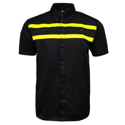 MMCC Men's Petrol Classic Mechanic Button Up Shirt - Dual Chest Pockets - Microfiber Panel - Rider Ready - MMC16005