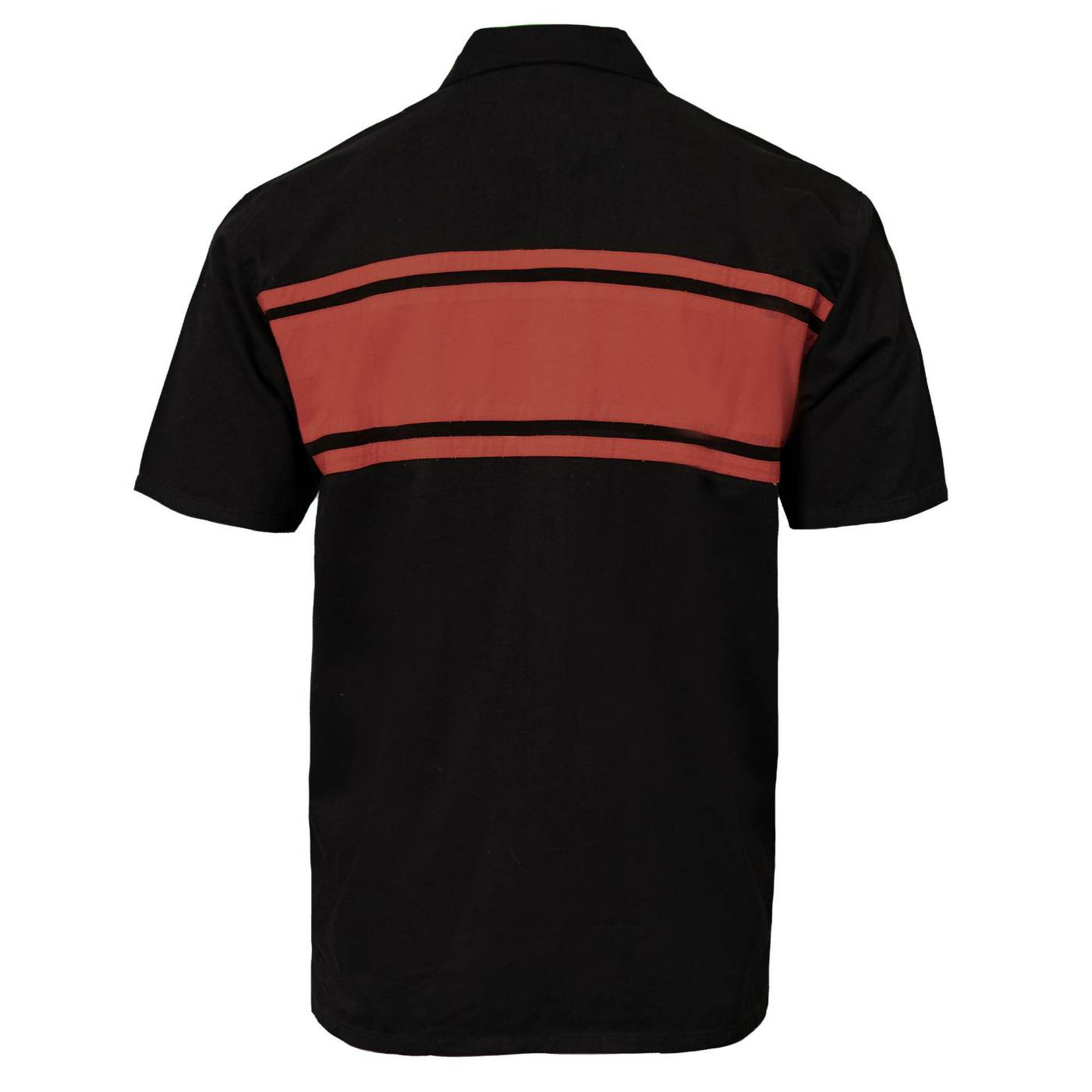 MMCC Men's Gear Head Black/Texas Orange Mechanic Shirt - Microfiber Panel - MMC16018