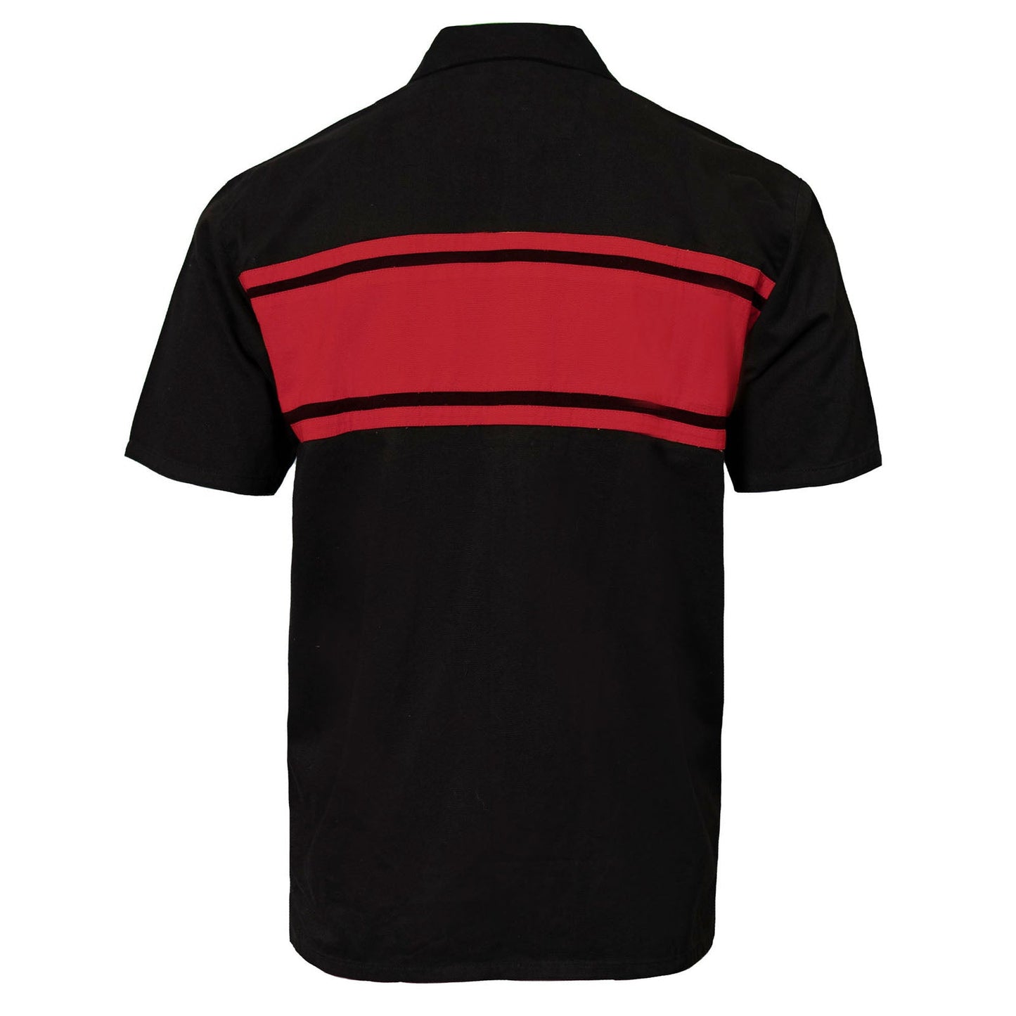 MMCC Men's Gear Head Black/Red Mechanic Shirt - Microfiber Panel - MMC16020