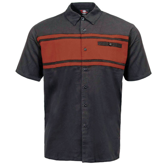 MMCC Men's Gear Head Grey/Texas Orange Mechanic Shirt - Microfiber Panel - MMC16021